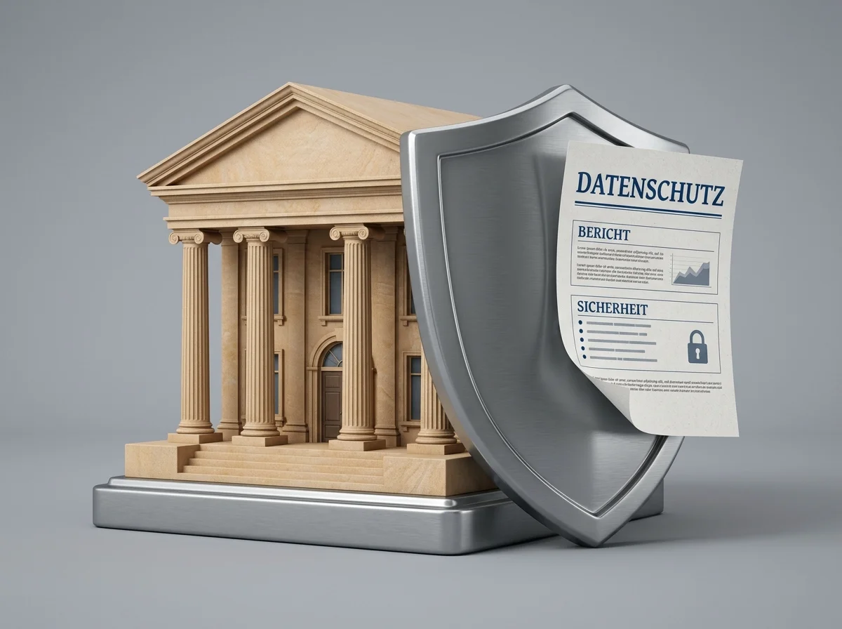 Symbolische Darstellung, dass Bankdaten ausschließlich bei der Bank verbleiben
