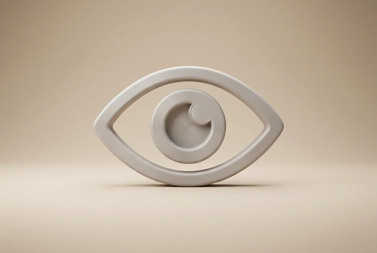 Symbolisches Augen- und Aufmerksamkeitszeichen für das frühe Erkennen von Signalen