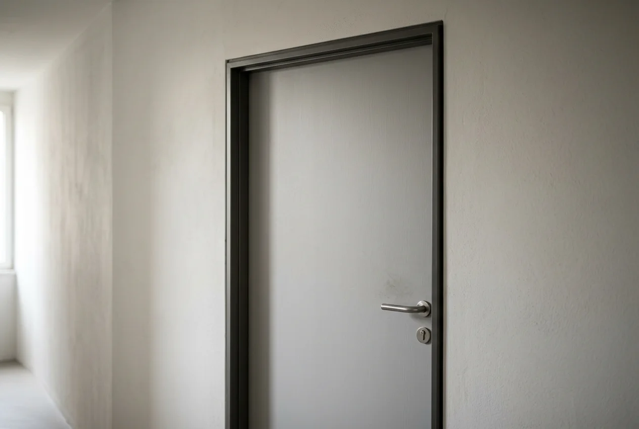 Geschlossene Tür als Sinnbild für die in Deutschland verpflichtende Anmeldung