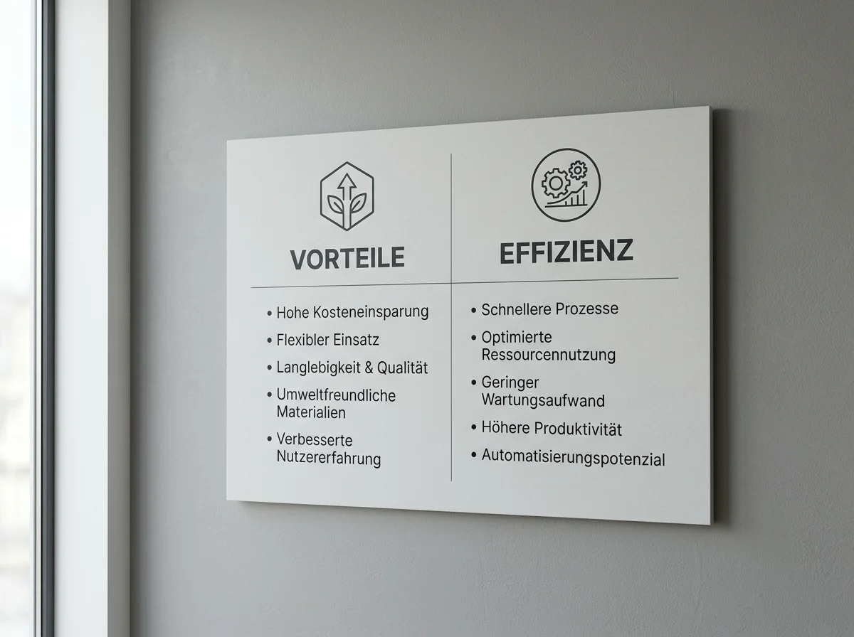 Schematische Gegenüberstellung der Prioritäten Tempo und Komfort als zwei Spalten