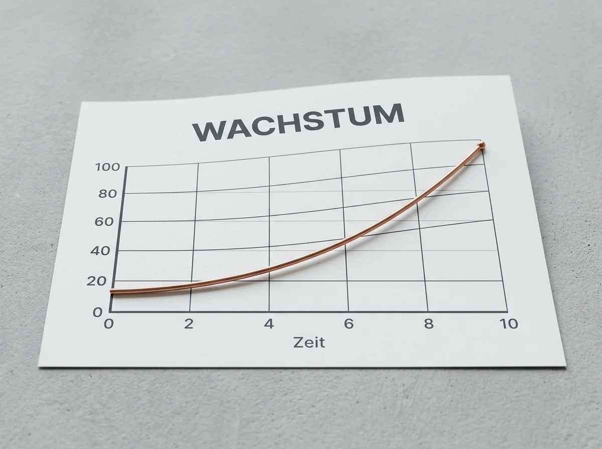 Schlichtes Liniendiagramm mit deutlich steigendem Verlauf mobiler Zahlungen