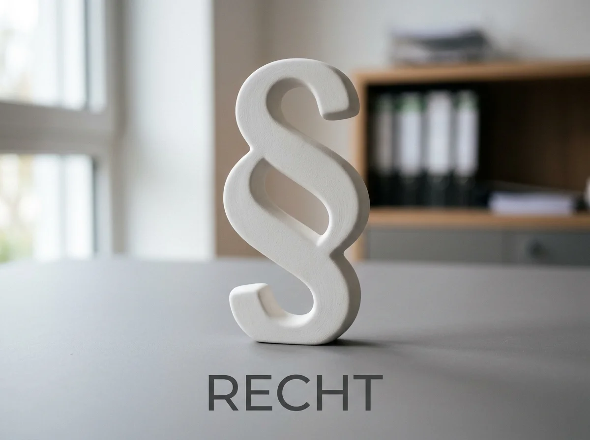 Symbolisches Paragrafenzeichen als Sinnbild für die gesetzliche Grundlage