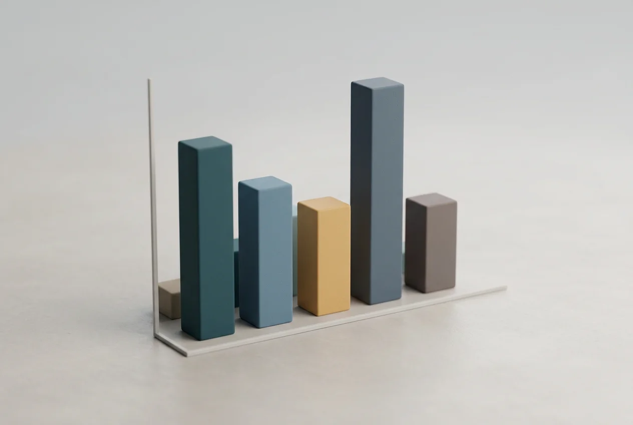Schlichtes Balkendiagramm als Visualisierung der Verbreitung in der Bevölkerung