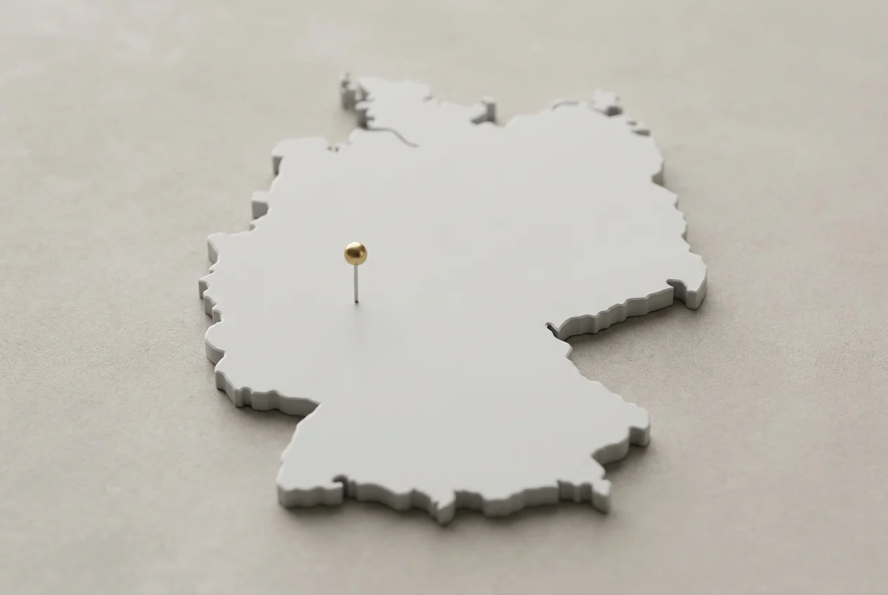 Karte von Deutschland als Sinnbild für die regionale Verfügbarkeit der Methode